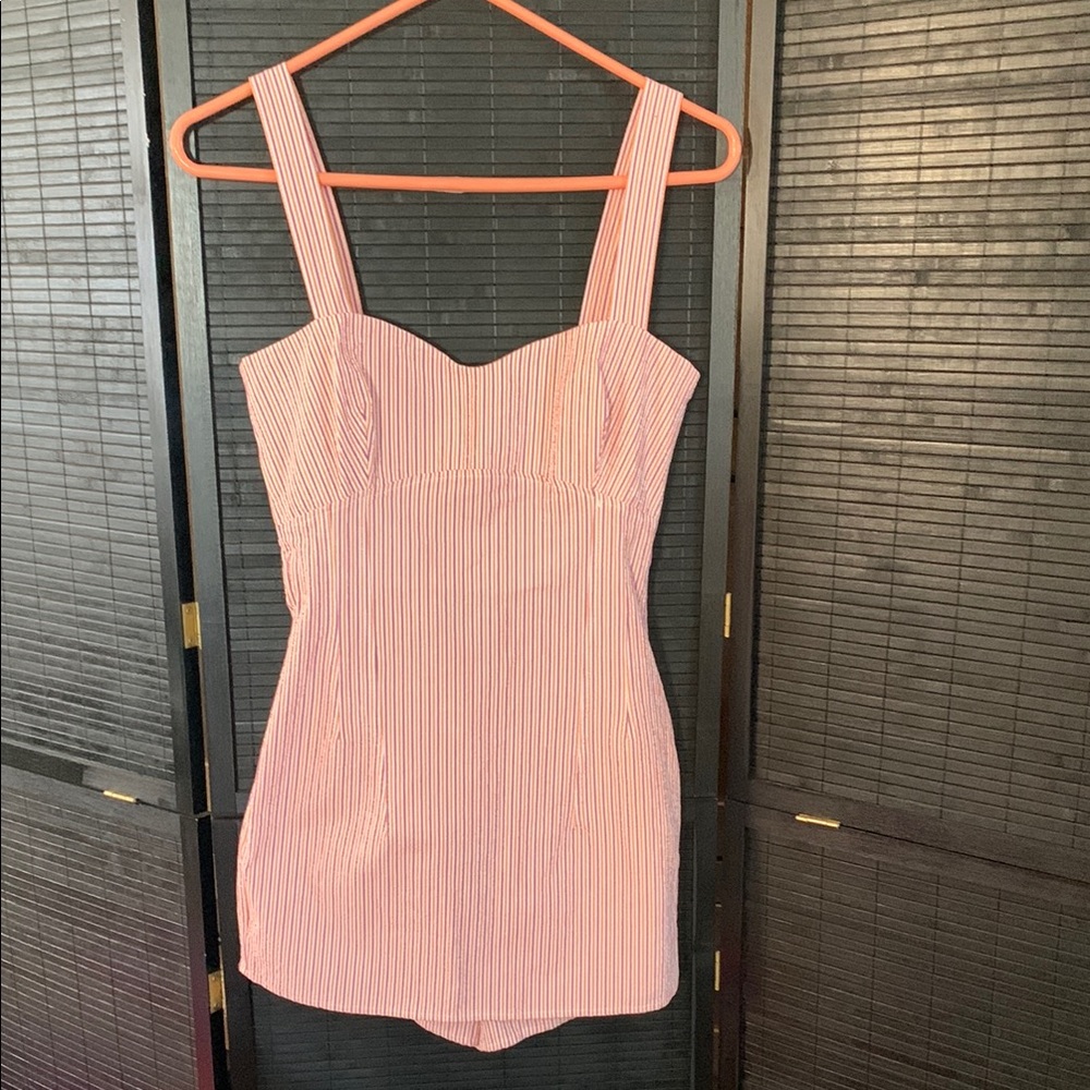 Purple and Orange Striped Women's One Piece Skort